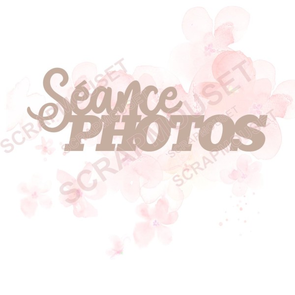 Mot Séance photos en carton bois SCRAPMOUSET