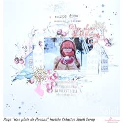 Mot Une pluie de flocons en carton bois pour scrapbooking