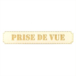 Etiquette rectangulaire Prise de vue en carton bois de marque SCRAPMOUSET idéale pour le Scrapbooking et les loisirs créatifs