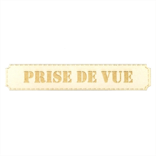Etiquette rectangulaire Prise de vue en carton bois de marque SCRAPMOUSET idéale pour le Scrapbooking et les loisirs créatifs