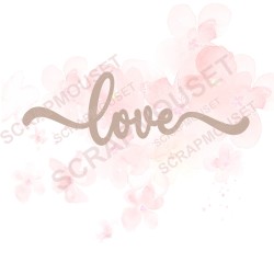 Mot Love en carton bois SCRAPMOUSET