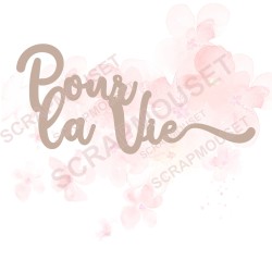 Mot Pour la vie en carton bois SCRAPMOUSET