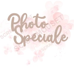 Mot Photo spéciale en carton bois SCRAPMOUSET