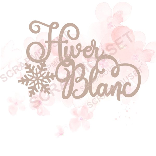 Mot Hiver blanc en carton bois SCRAPMOUSET