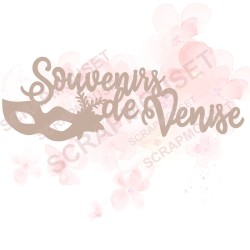Mot Souvenirs de venise en carton bois SCRAPMOUSET